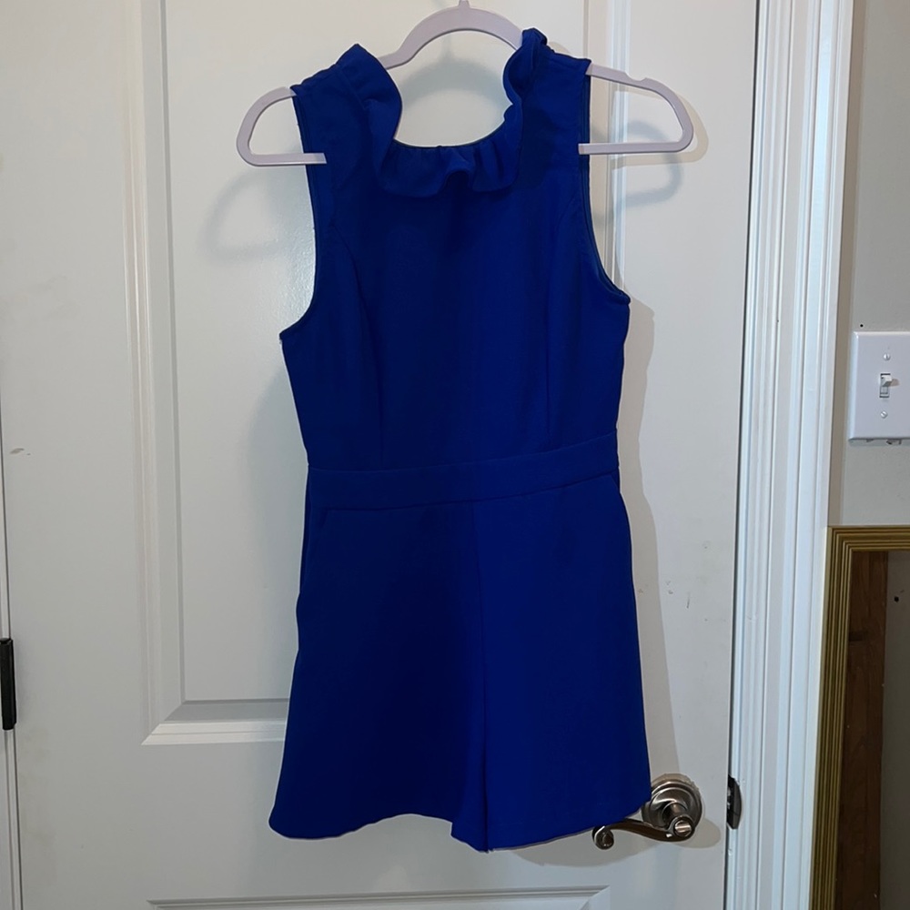 Royal blue boutique romper. Perfect for game days!